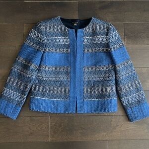Ann Taylor Blue Tweed Jacket